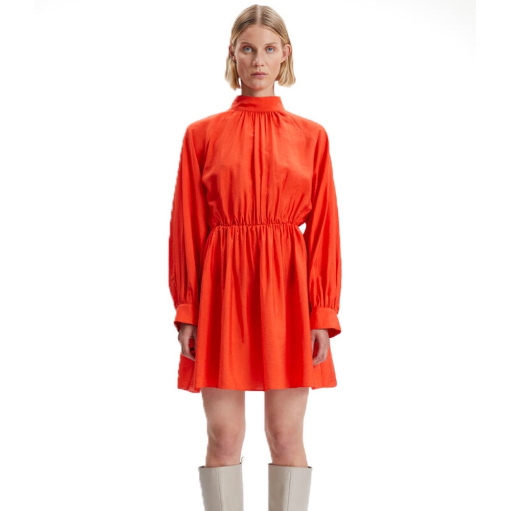 NWT $218 Samsoe & Samsoe Orange Ebbali Dress Size XS